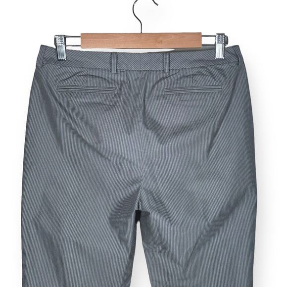 BROOKS BROTHERS Lucia Fit Dress Pants Pinstripe Straight Leg Mid Rise Gray 4 - Picture 4 of 8